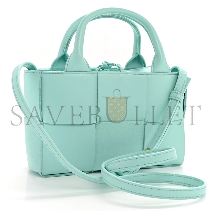 BOTTEGA VENETA NAPPA MAXI INTRECCIATO MINI ARCO TOTE CELADON 709337VCQC23927 (25*16*8cm)